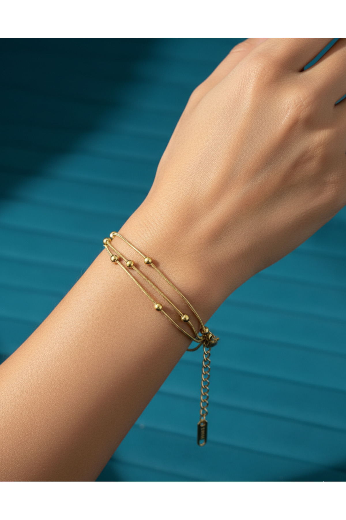 Dorikalı 14 Ayar Altın Kaplama Çelik Çoklu Bileklik