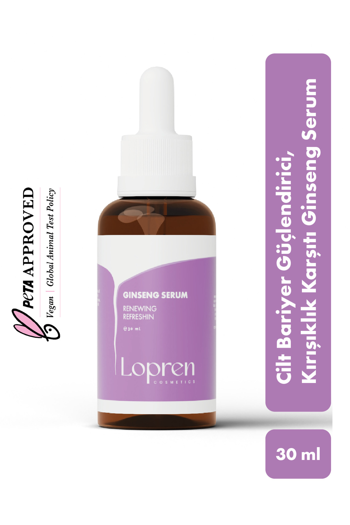 Lopren Cilt Bariyer Güçlendirici, Kırışıklık Karşıtı Ginseng Serum - Niacinamide, Panthenol / 30 ml — ginsengserum01