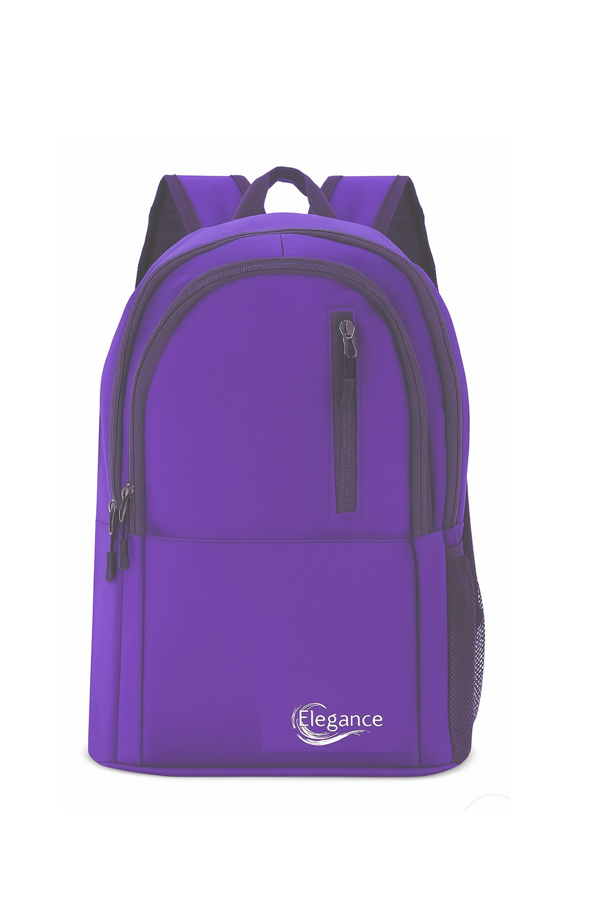 Elegance Unisex Geniş Hacimli Çok Gözlü Su Geçirmez Lise Ortaokul İlkokul Okul Çantası Mor