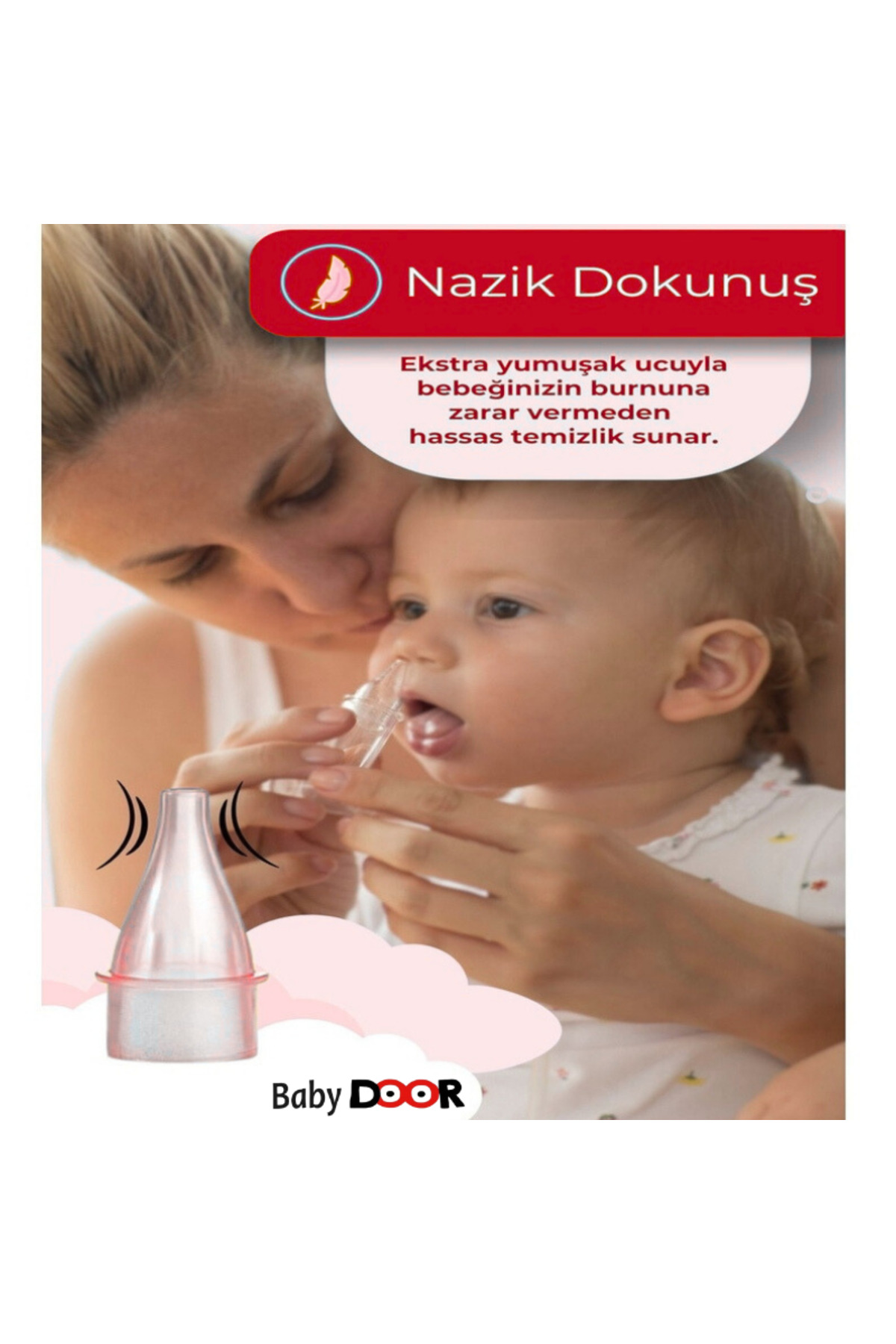 babydoor Nasal Burun Aspiratörü Seti Ve 10 Adet Yedek Uç Bebek Burun Temizleyici Nazal Başlangıç Set fotoğrafı 2 (önizleme)