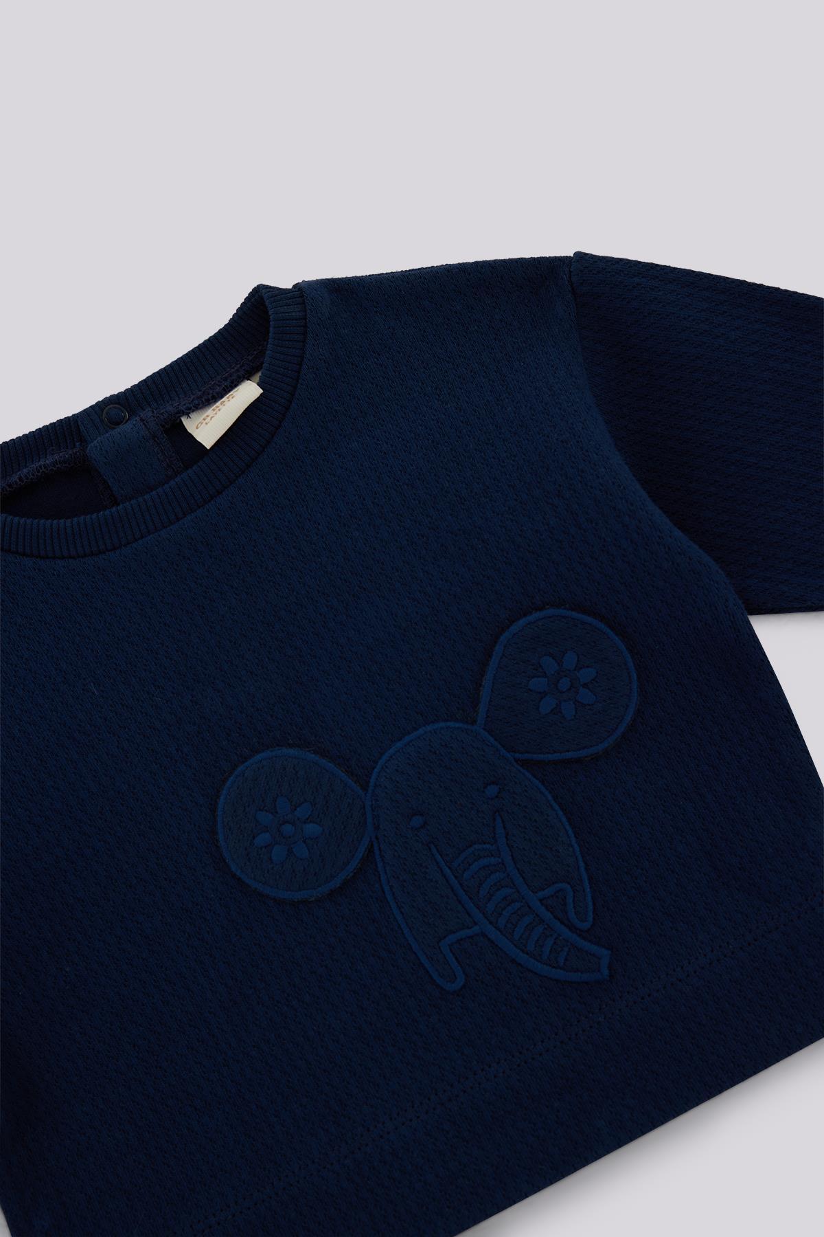 Layette BG Store Erkek Bebek Lacivert Sweatshirt fotoğrafı 2 (önizleme)