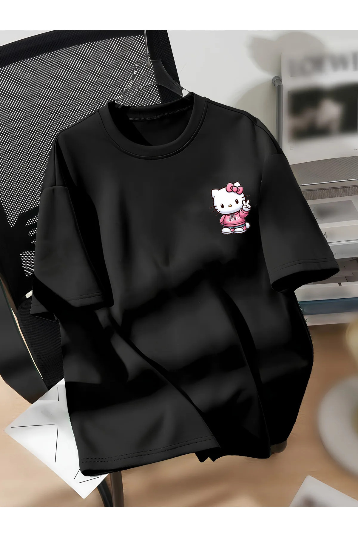 AR&YOS Μπλουζάκι με στάμπα Hellokitty Unisex Oversize