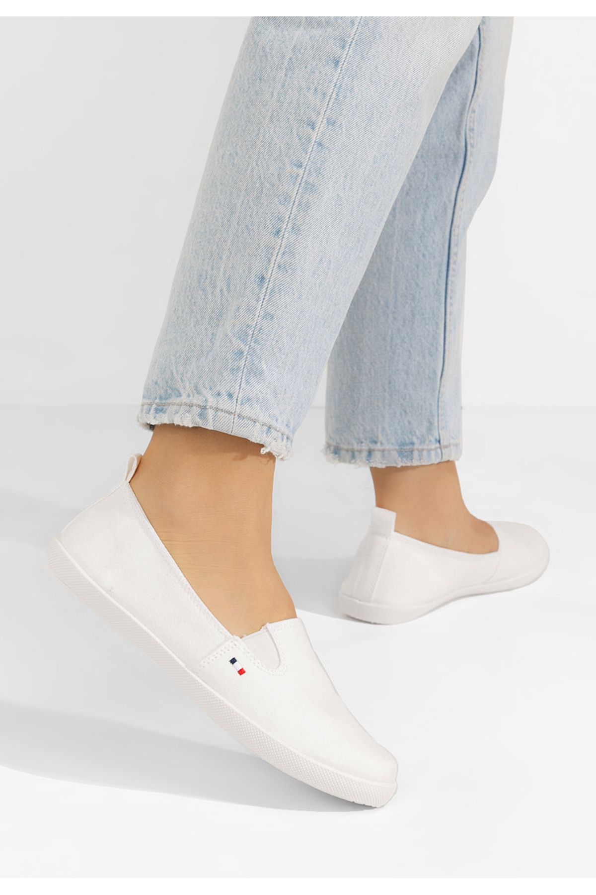 B T Shoes Biele dámske espadrilky Jeanyne