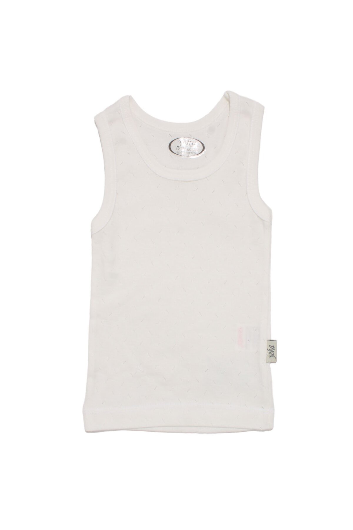 bebegen Unisex Beyaz Jakarlı Atlet Boxer Takım fotoğrafı 3 (önizleme)