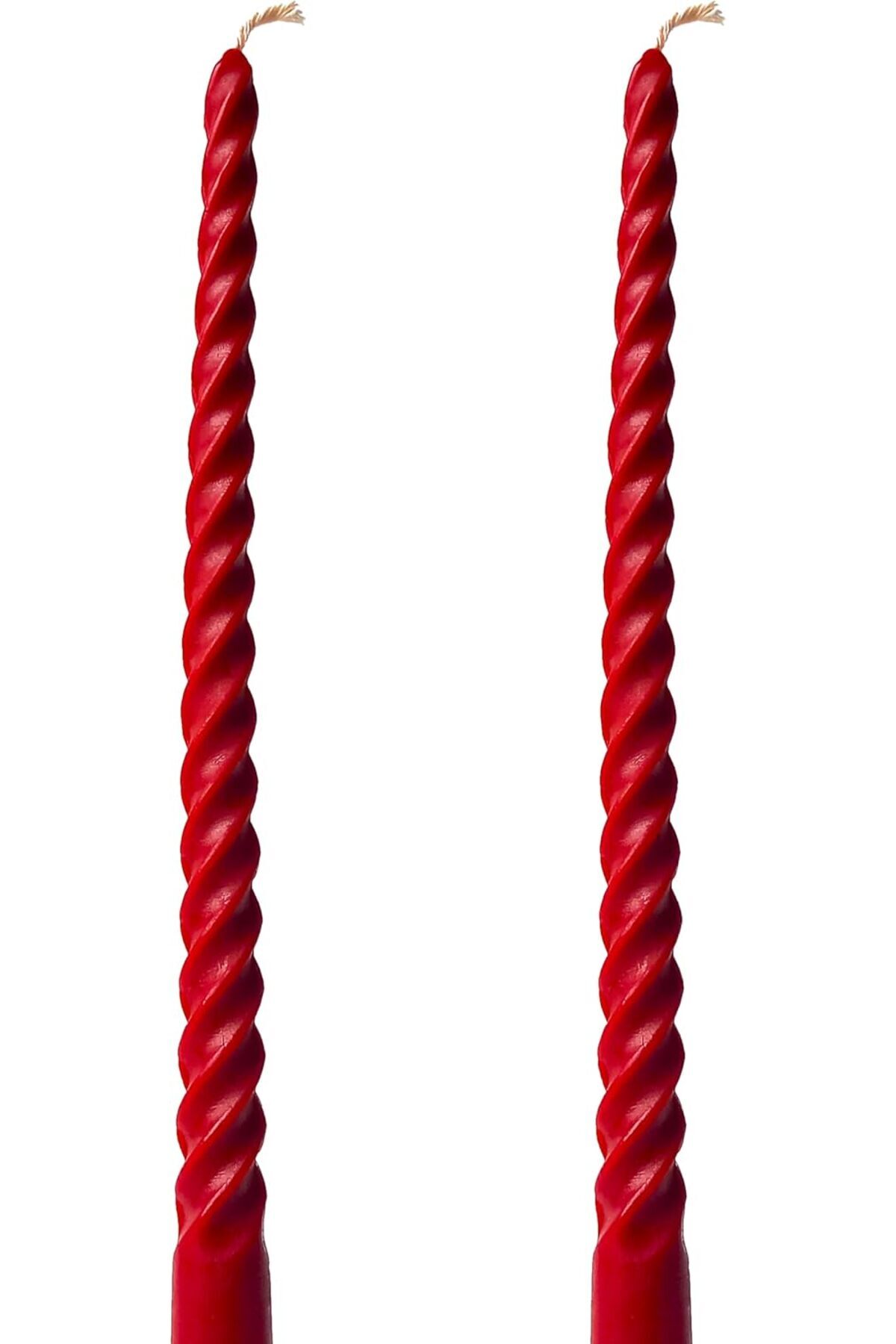 STOREMAX (2 Adet 27.5Cm) Mum Konik Şamdan Mumu Petek Mum Dekoratif Kırılmaz Damlamaz Mum Beeswax Candle (Kırm