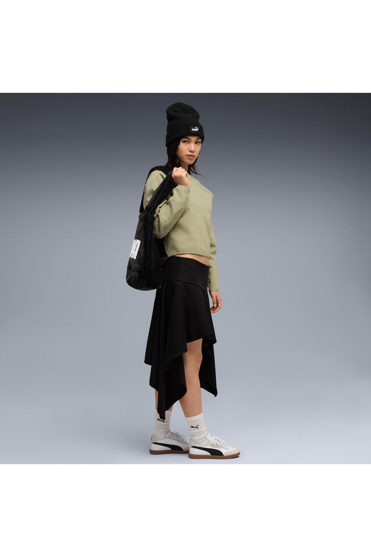 Puma Evostrıpe Comfort Short Crew Kadın Yetişkin Sweatshirt görsel 2