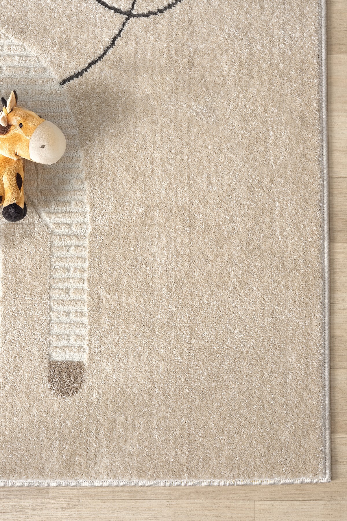 Eliz Home Yumuşak Dokuma Halı Zürafa Figürlü Leke Tutmaz Bebek Odası Çocuk Odası Genç Odası Halısı ZÜRAFA fotoğrafı 6 (önizleme)