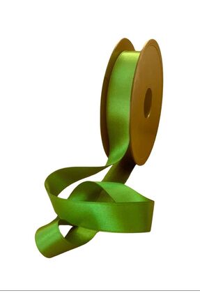 EL İŞİ DİY CRAFT Yeşil Saten Kumaş Kurdele 2,5 Cm X 35 M Hediye Paketleme Kın...