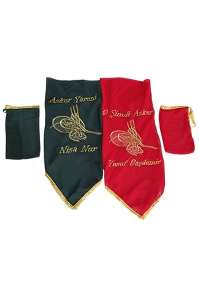 Sanatsal Nakış İsimli Asker Şalı ve Yaren Şalı Omuz Atkısı Nakış Işlemeli O Ş...