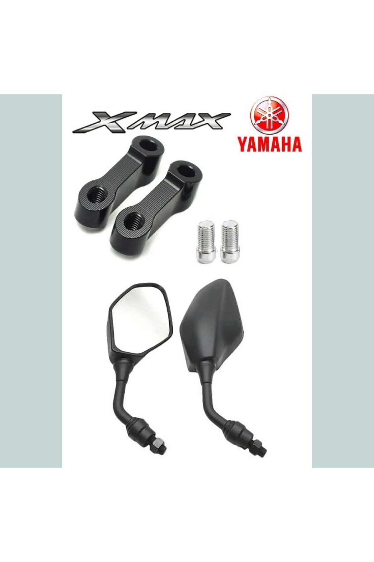 YSGMOTOPARTS Xmax Techmax Ironmax 2018-2024 Ayna ve Ayna Uzatma Yükseltme Adaptör Seti
