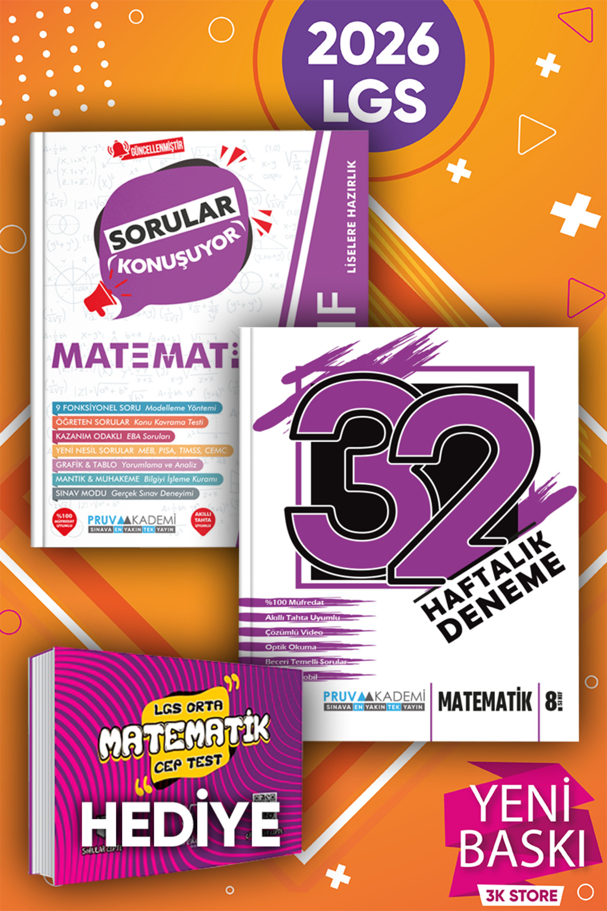 Pruva Akademi 2026 LGS 8.Sınıf Matematik Sorular Konuşuyor ve 32