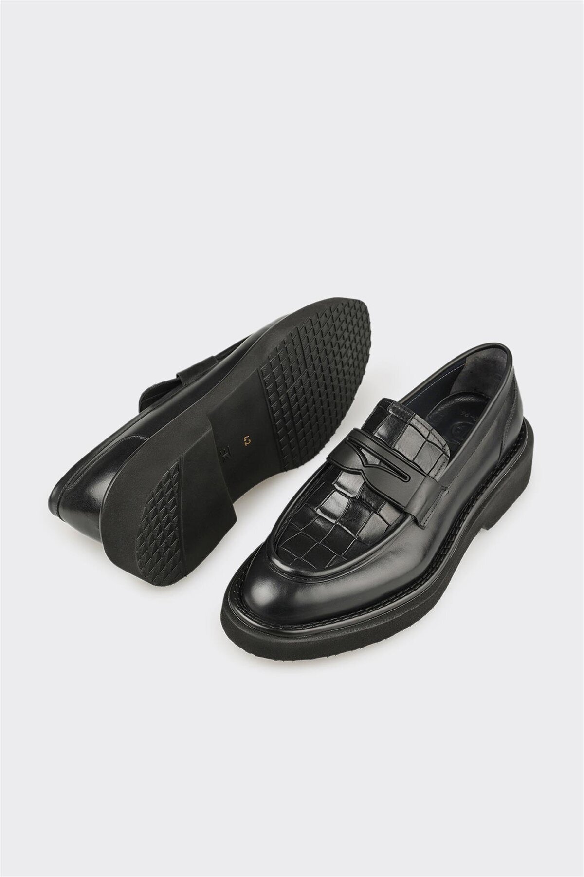 Elle Shoes Siyah Deri Erkek Günlük Ayakkabı görsel 3