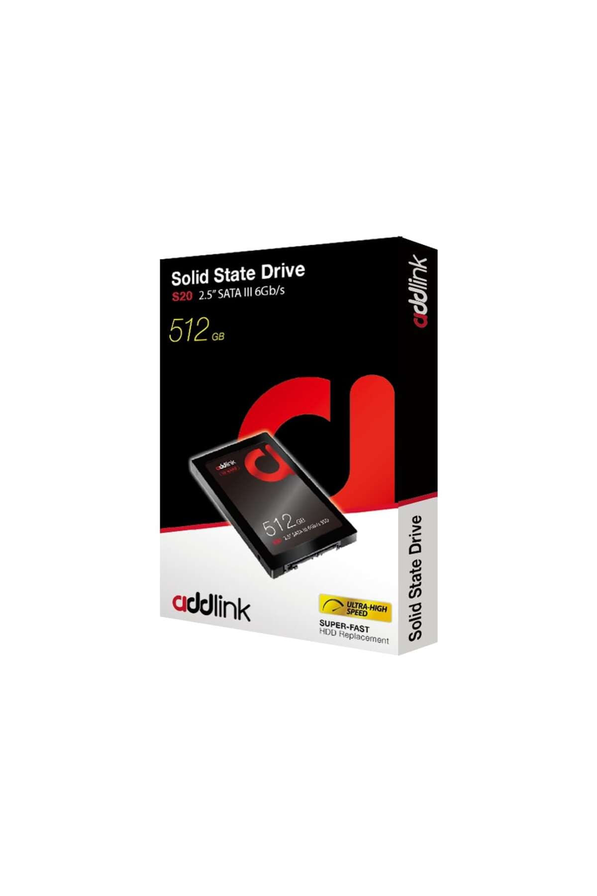 ADDLINK 512GB 500-450 MB/s 2.5” SATA III 6Gb/s SSD AD512GBS20S3S