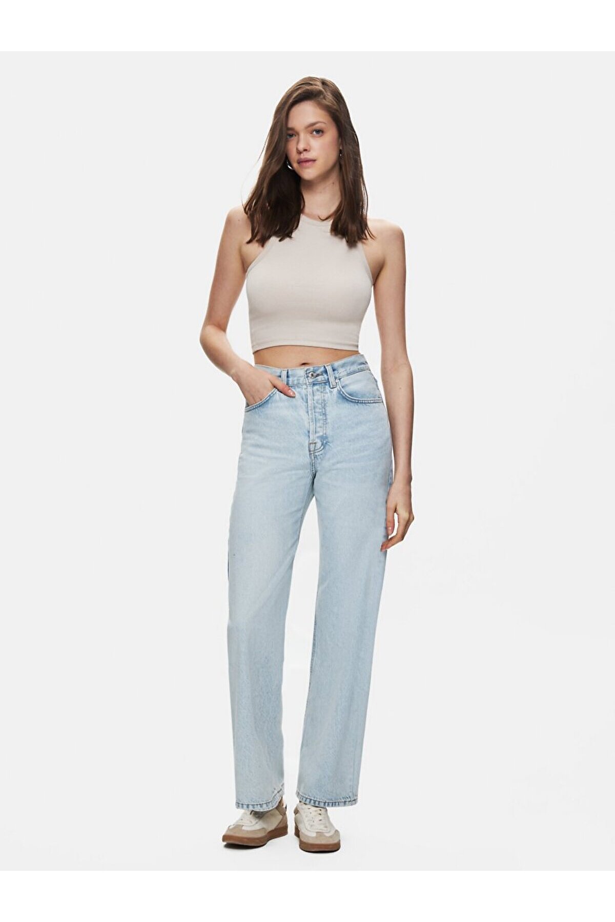 Ltb  Vanetta Düz Paça Yüksek Bel Jean Pantolon - Görsel 6