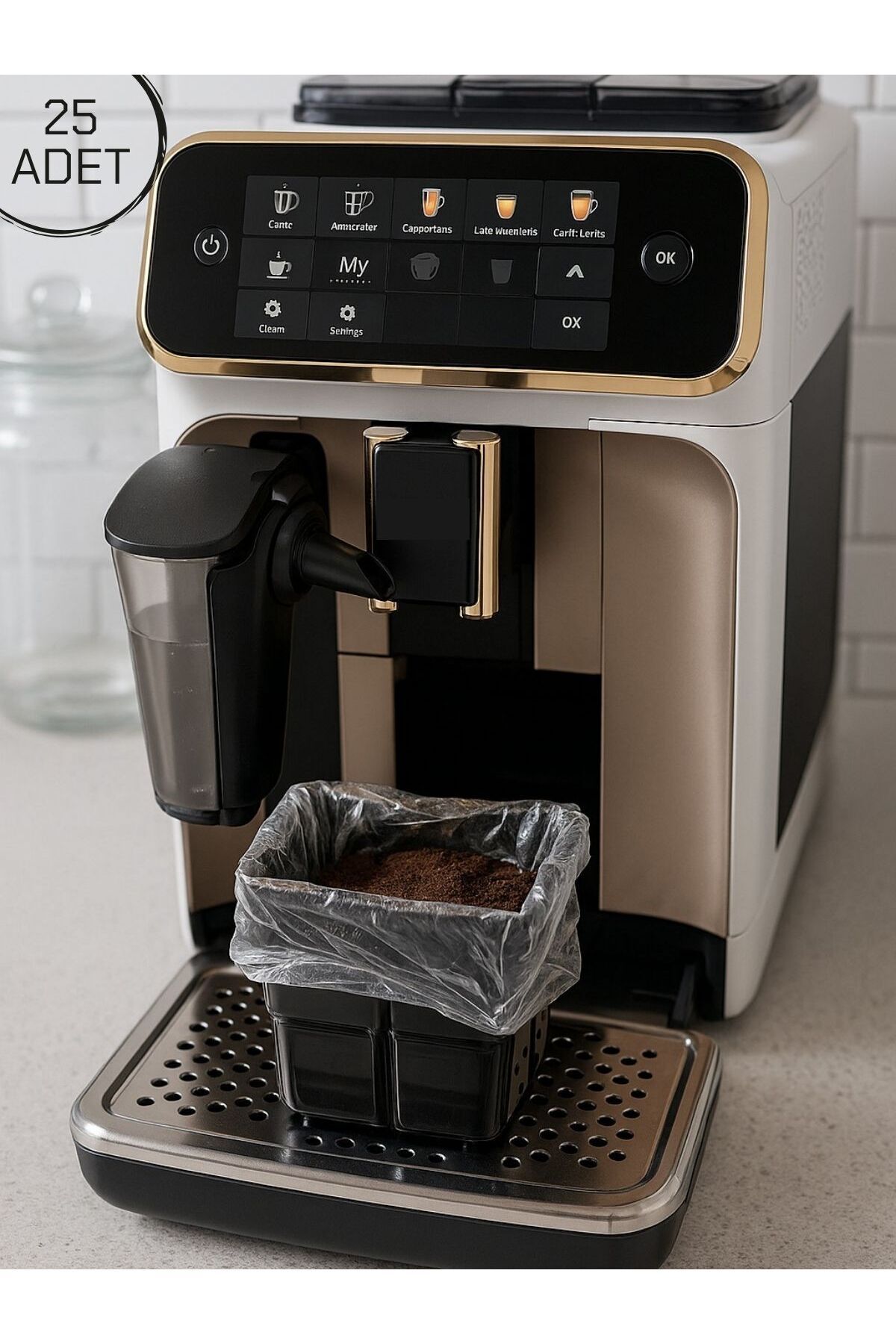 Shal&Shal 4 Al 3 Öde 25 Adet Kahve Makinesi Posa Haznesi Poşeti (17CM X 25CM) (GERİ DÖNÜŞTÜRÜLMÜŞ ATIK)