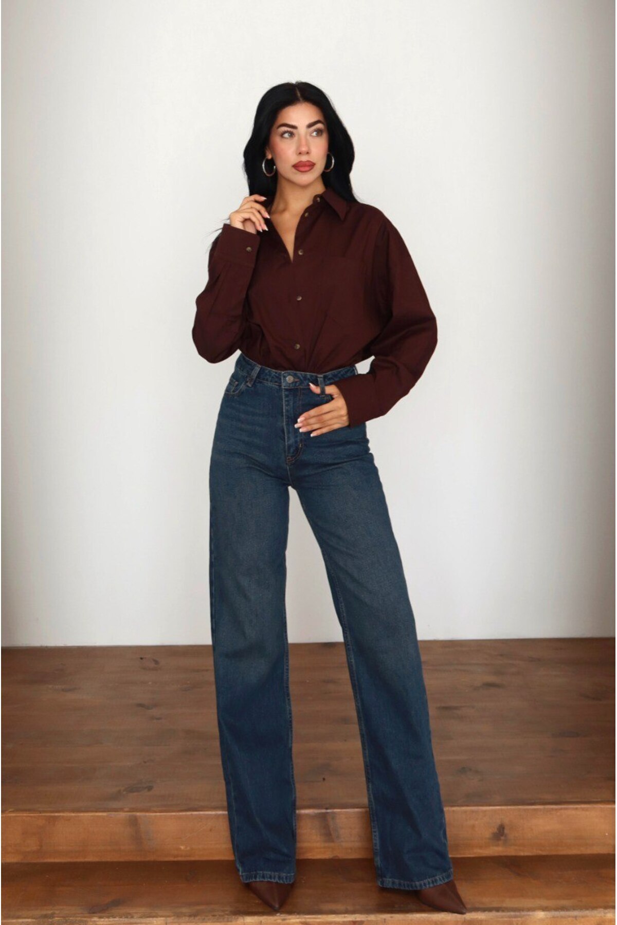 Tumtum Wear Yüksek Bel Wide Leg Jean