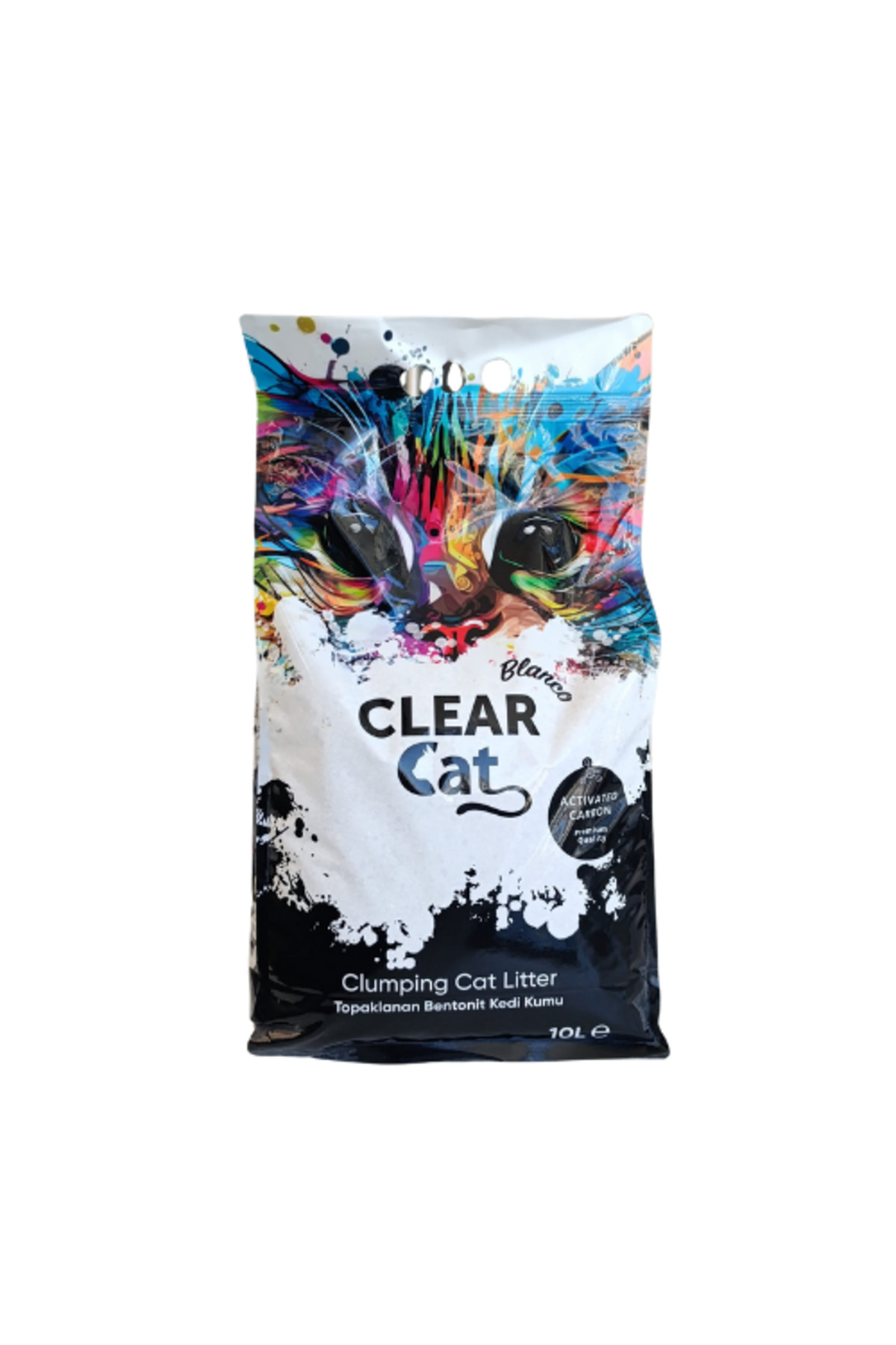 Clear Cat CLEARCAT BLANCO AKTİF KARBON BENTONİT KEDİ KUMU 10 LT