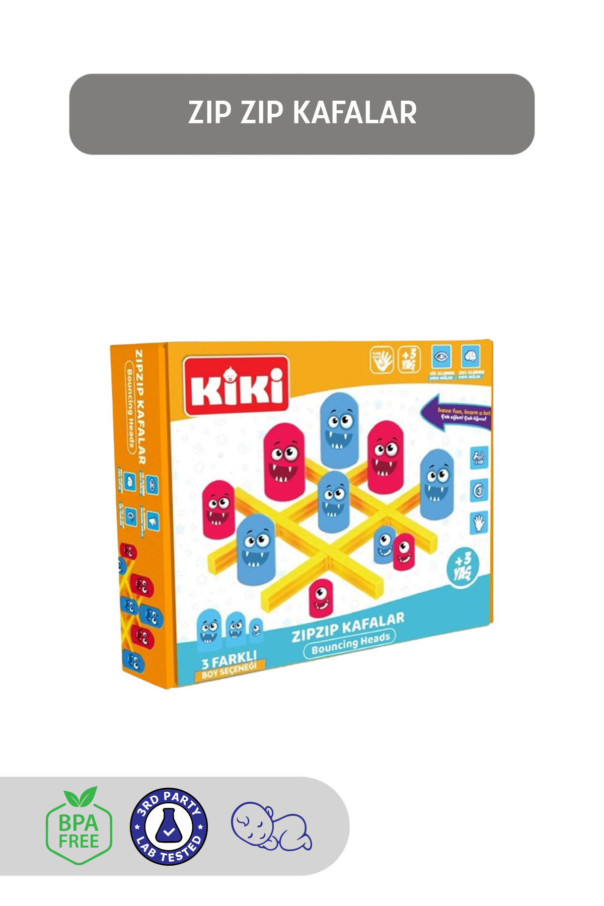 Kiki Zıp Zıp Kafalar, Kutu Oyunu, Çocuk Aktivite Oyunu, Anaokulu Etkinlik Seti