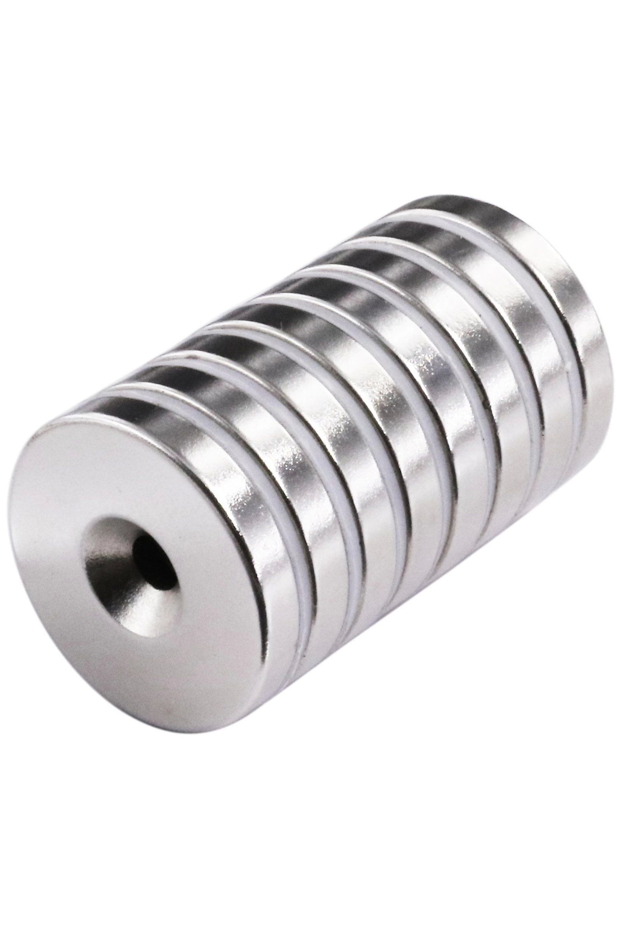 Epilons 2 Adet 25x10/5x5,5 Mm Neodyum Mıknatıs Havşa Delikli Magnet Vida Atılabilir N35 Nikel Paslanmaz