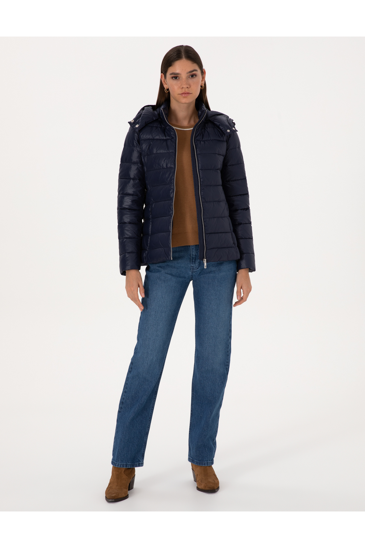 Pierre Cardin Lacivert Çıkarılabilir Kapüşonlu Mont 50314169-VR033 görsel 5
