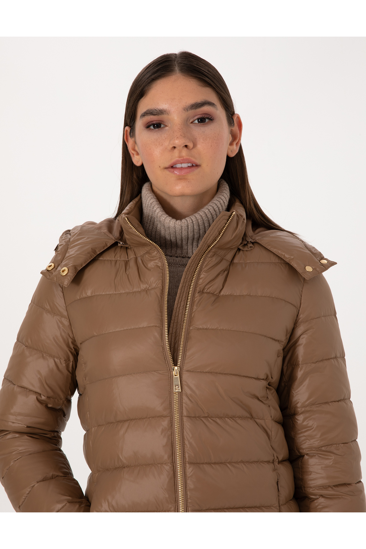 Pierre Cardin  Camel Çıkarılabilir Kapüşonlu Mont 50314169-VR015 - Görsel 2