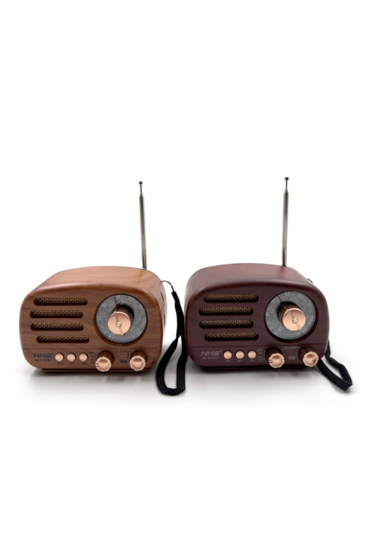 ZS DEMİR Ahşap Retro Radyo
