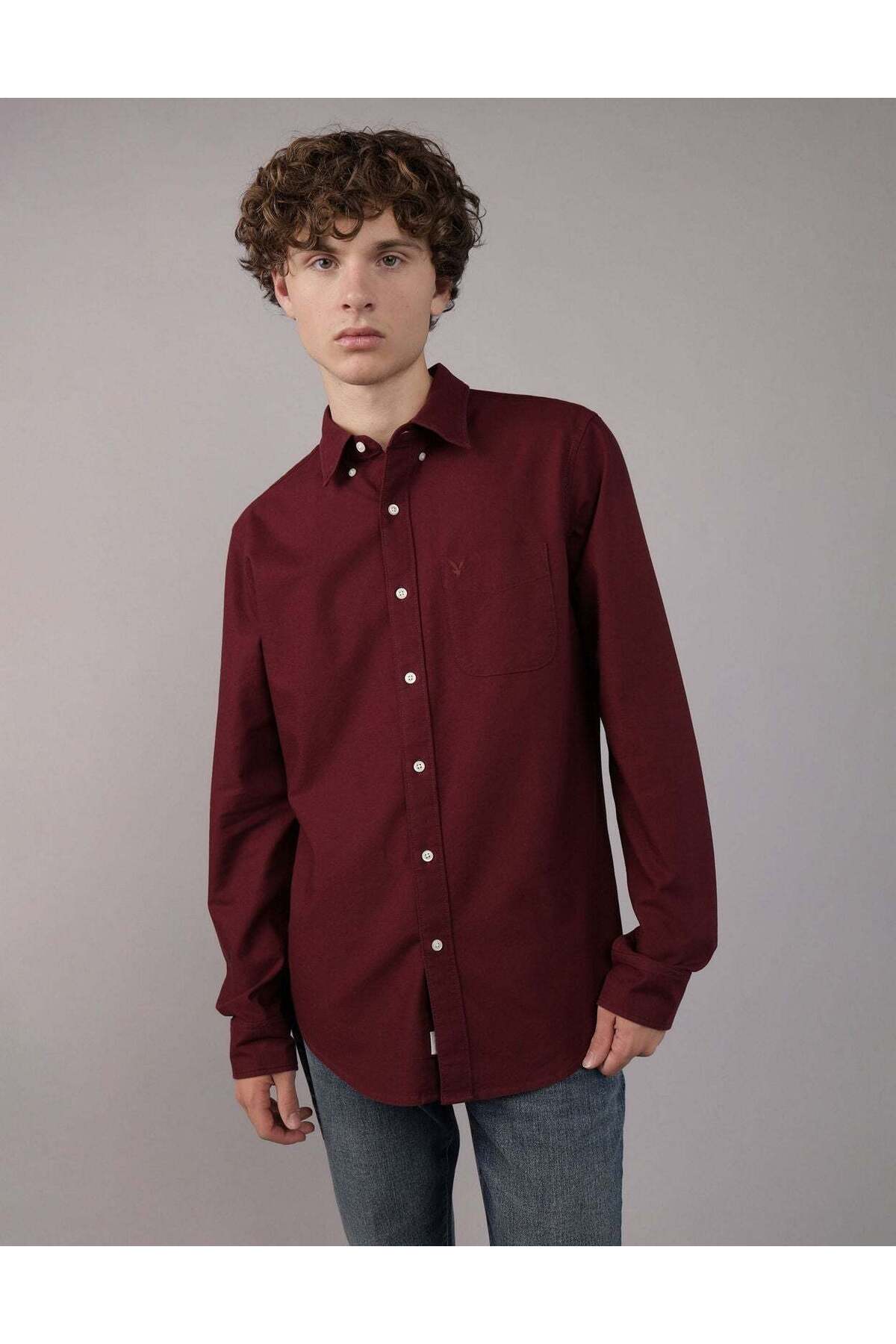 American Eagle AE Slim Fit Everyday Oxford Button-Up Shirt