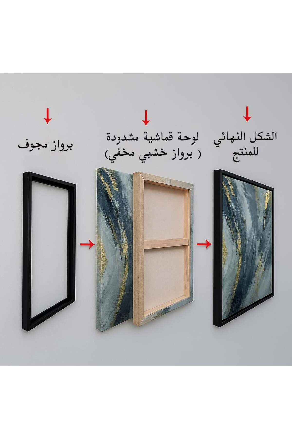 لوحة جدارية قماشية بتصميم فتاة عربية مع برواز أسود...