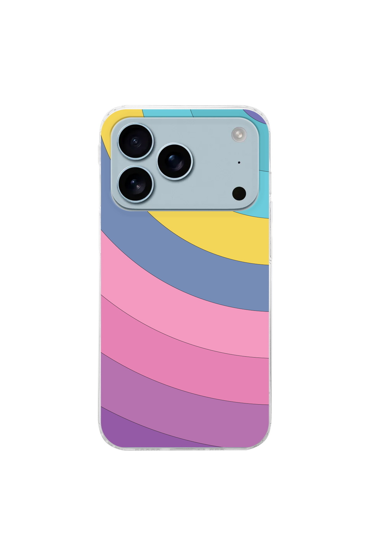 PrintiFy Apple iPhone 17 Pro Max İle Uyumlu Renk Cümbüşü 2 Baskılı Şeffaf Kılıf