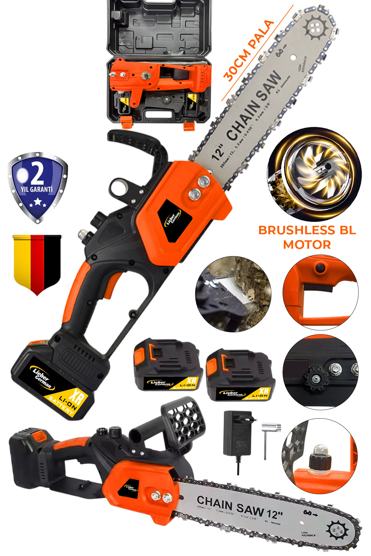 Lieber German TRN3459 Otomatik Yağ Pompalı 32 Cm Palalı 10 Pilli