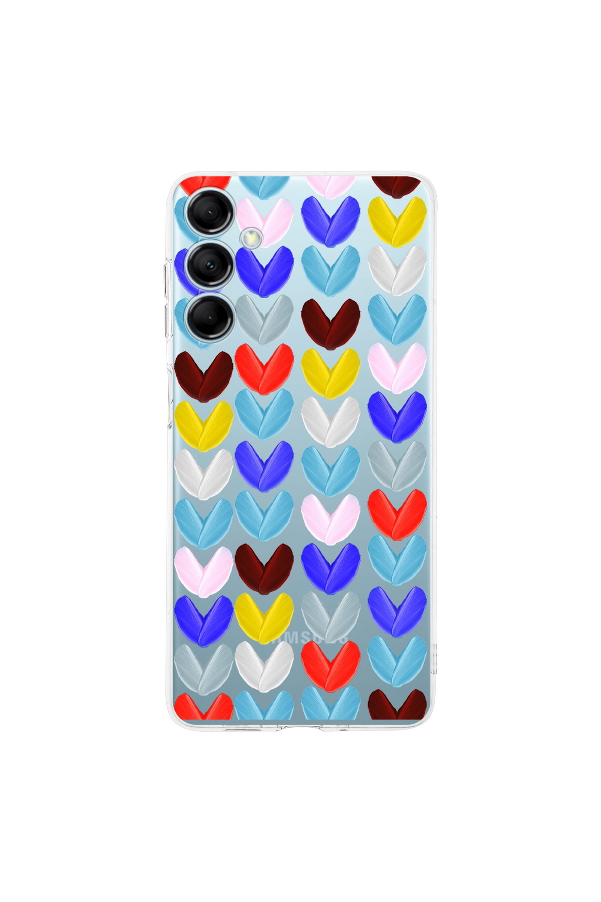 Samsung Galaxy M35 İle Uyumlu Water Color 1 Baskılı Kamera Korumalı Şeffaf Kılıf