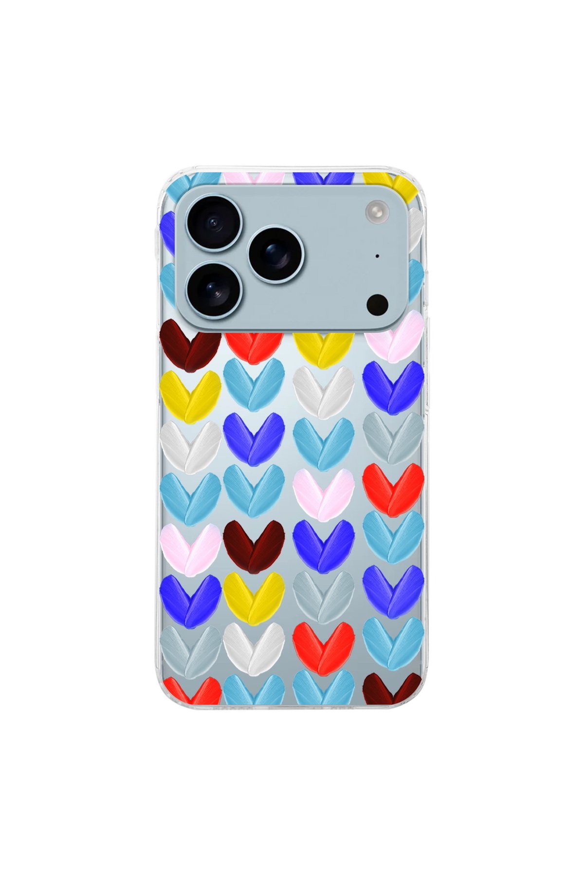 Apple iPhone 17 Pro Max İle Uyumlu Water Color 1 Baskılı Şeffaf Kılıf