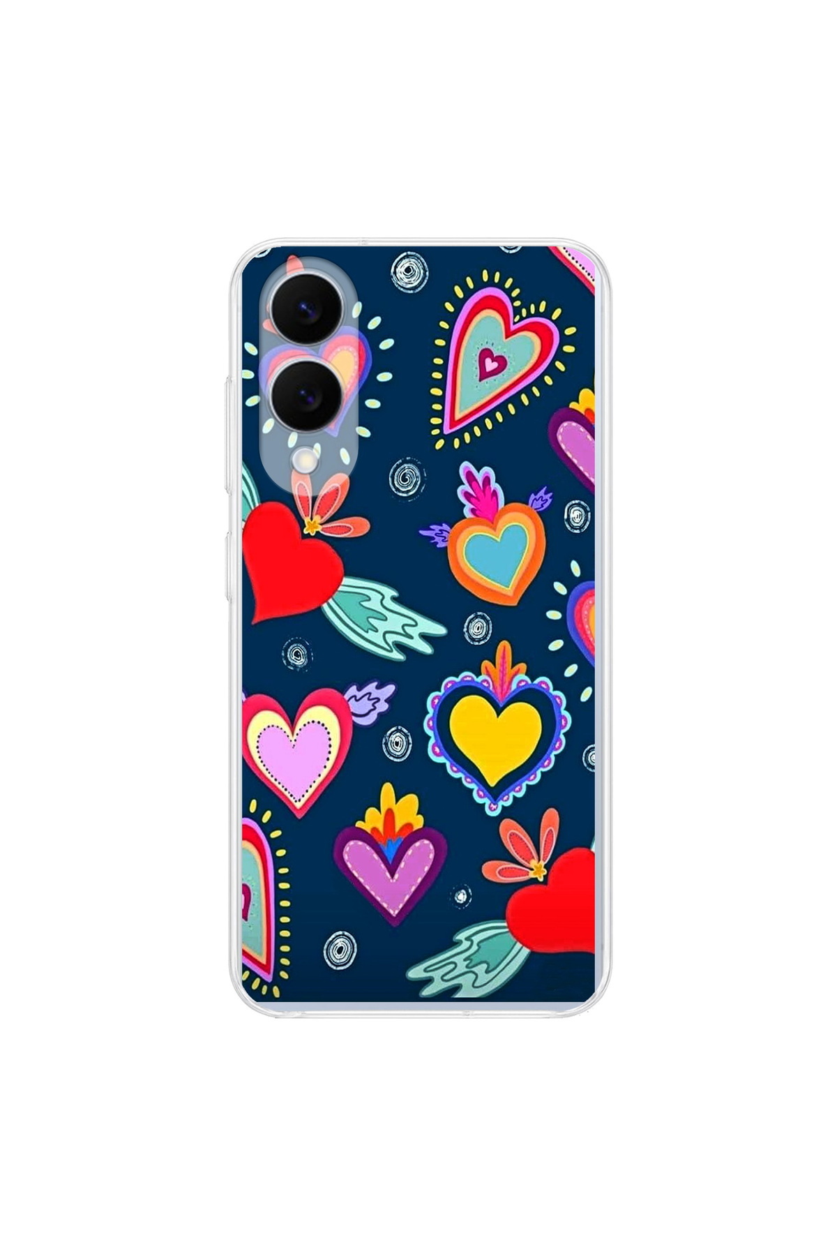 Samsung Galaxy S25 Edge İle Uyumlu Retro Color 3 Baskılı Kamera Korumalı Şeffaf Kılıf