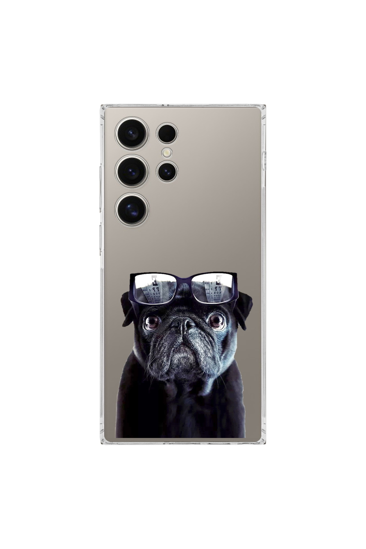 Samsung Galaxy S25 Ultra İle Uyumlu Köpek 3 Baskılı Kamera Korumalı Şeffaf Kılıf