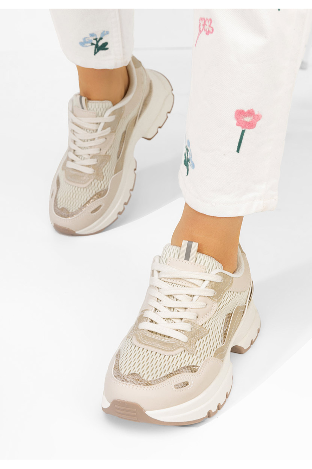 B T Shoes Béžové dámské tenisky Marylin