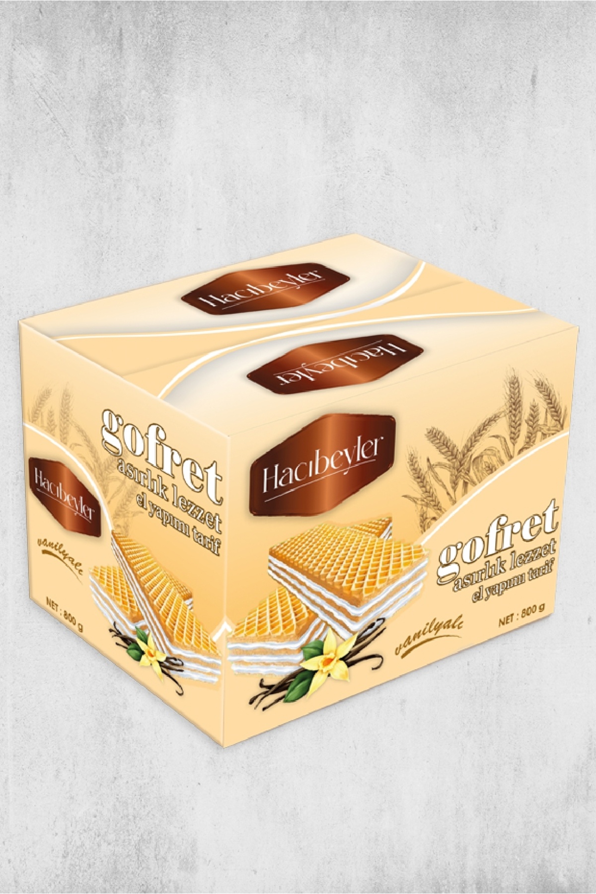 HACIBEYLER 800 GR VANİLYALI GOFRET