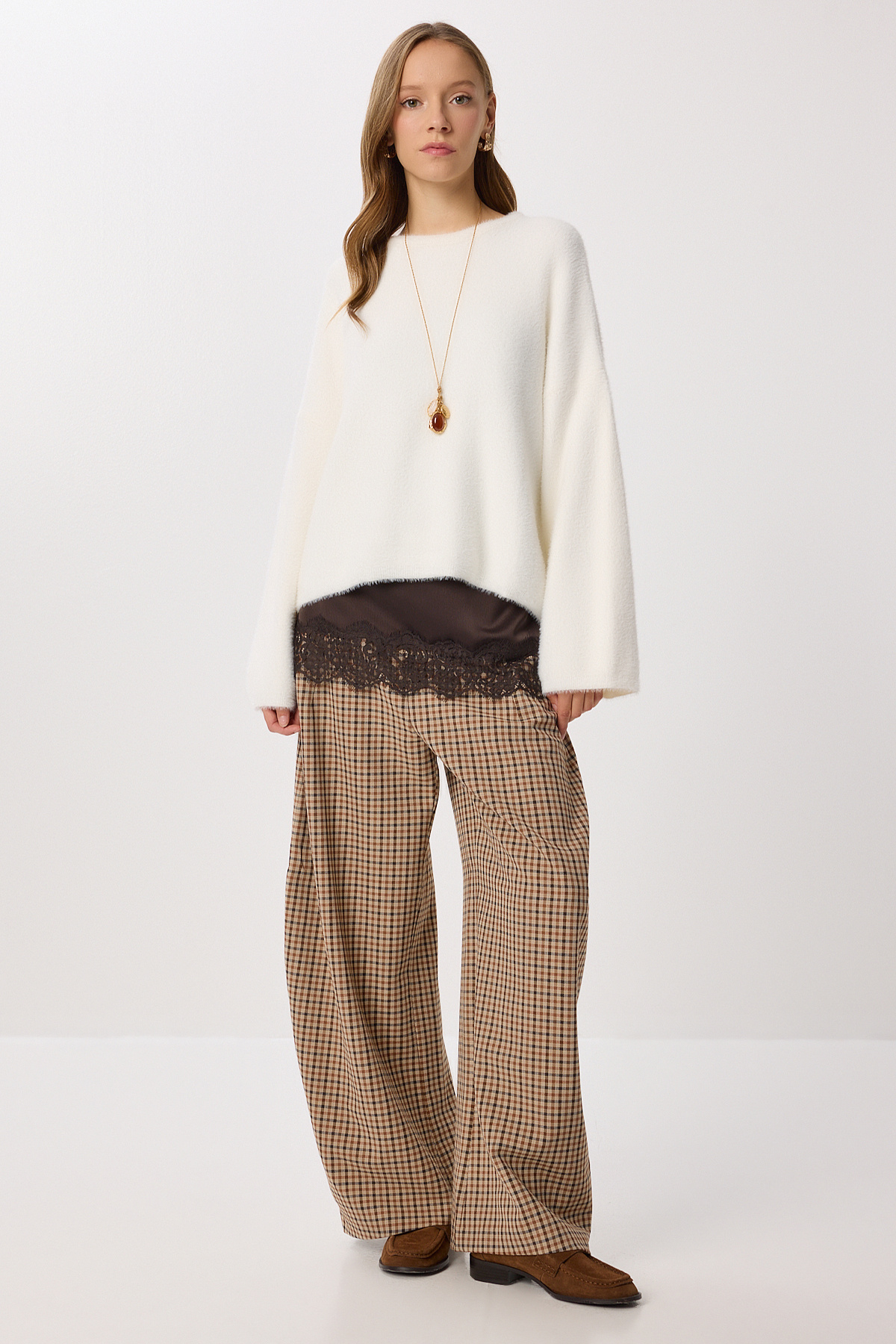 Lovelyİstanbul  Çok Yumuşak Dokulu Triko Kazak LMT0038 EKRU - Görsel 5