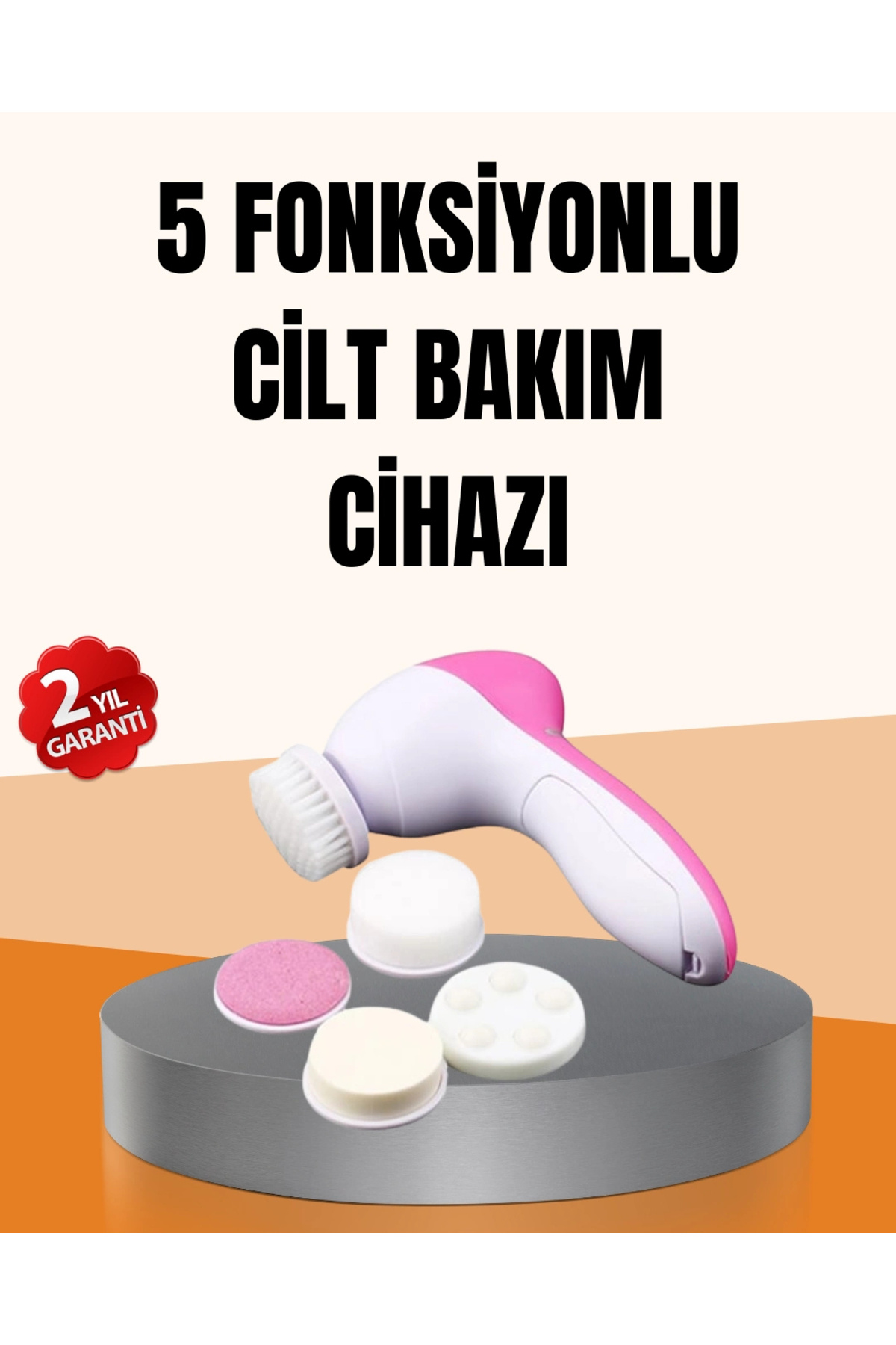 shopwave Derin Temizleme ve Masaj İçin 5 Başlıklı Yüz Cilt Bakım Aleti