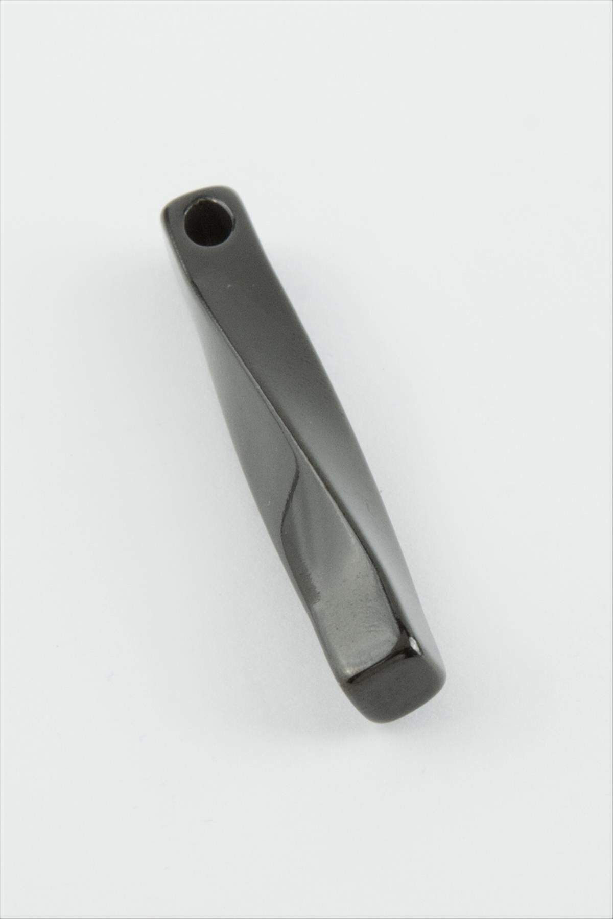 glovia bijuteri Burgulu İsim Yazılabilir Çelik Kolye Ucu 0,5*4 cm