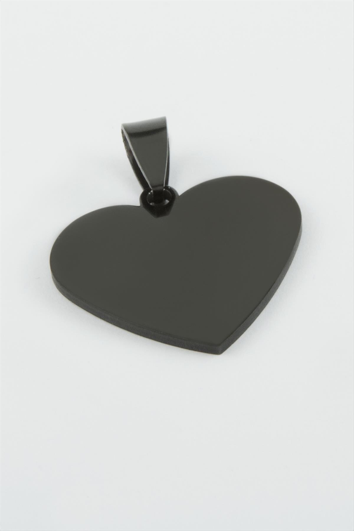 glovia bijuteri Kalp İsim Yazılabilir Çelik Kolye Ucu 3 cm