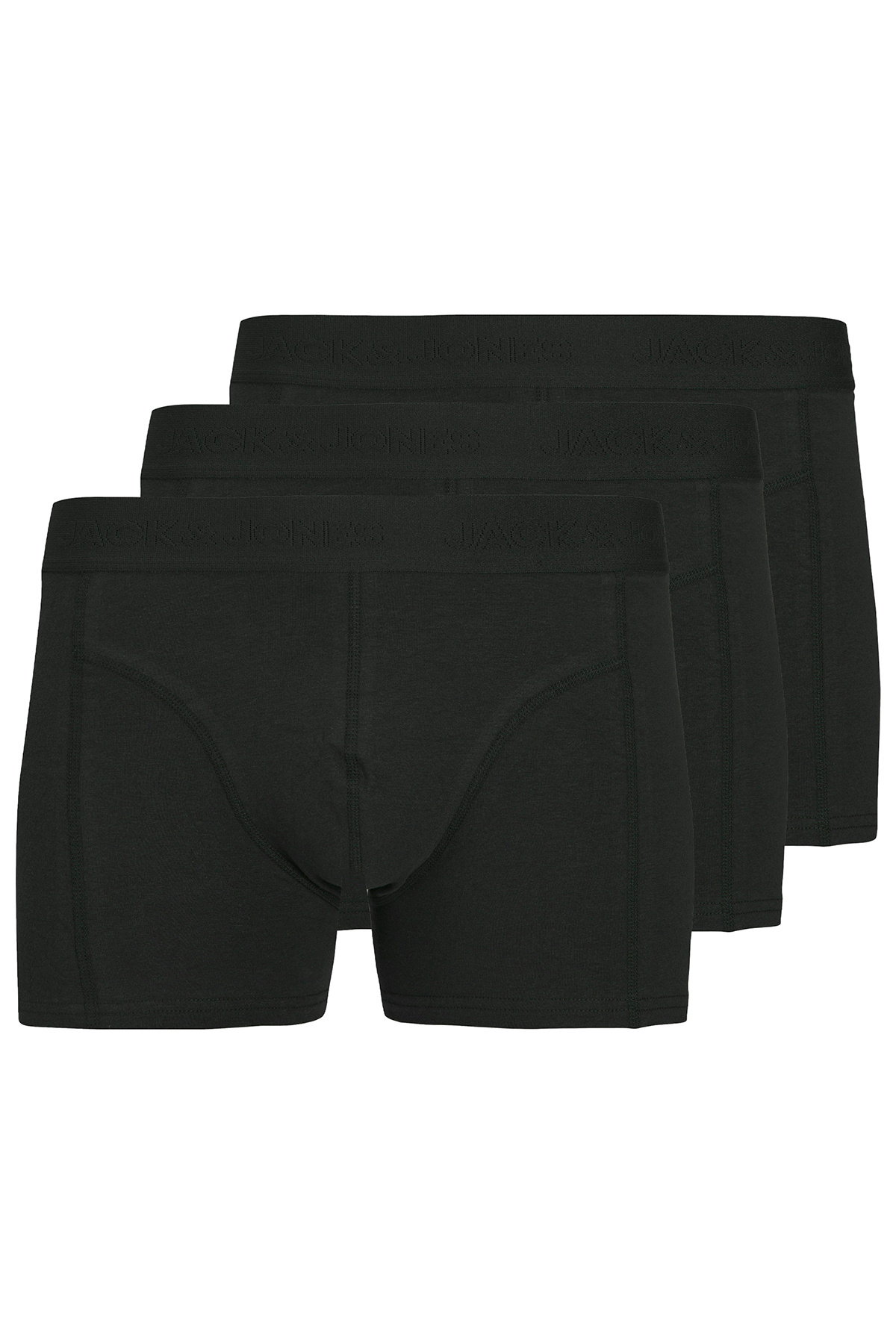 جک اند جونز شلوارک بوکس مردانه JACORDINARY TRUNKS بسته ۳ عددی مشکی ۱۲۲۷۵۵۷۵
