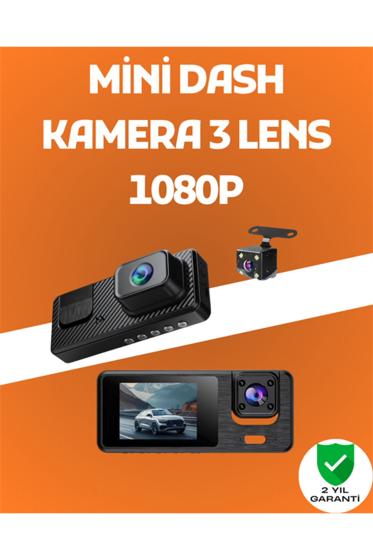 AyrStore 3 Kanallı Araç DVR – Ön + İç + Arka Kamera ile Tam Kapsama, Yüksek Güvenlik