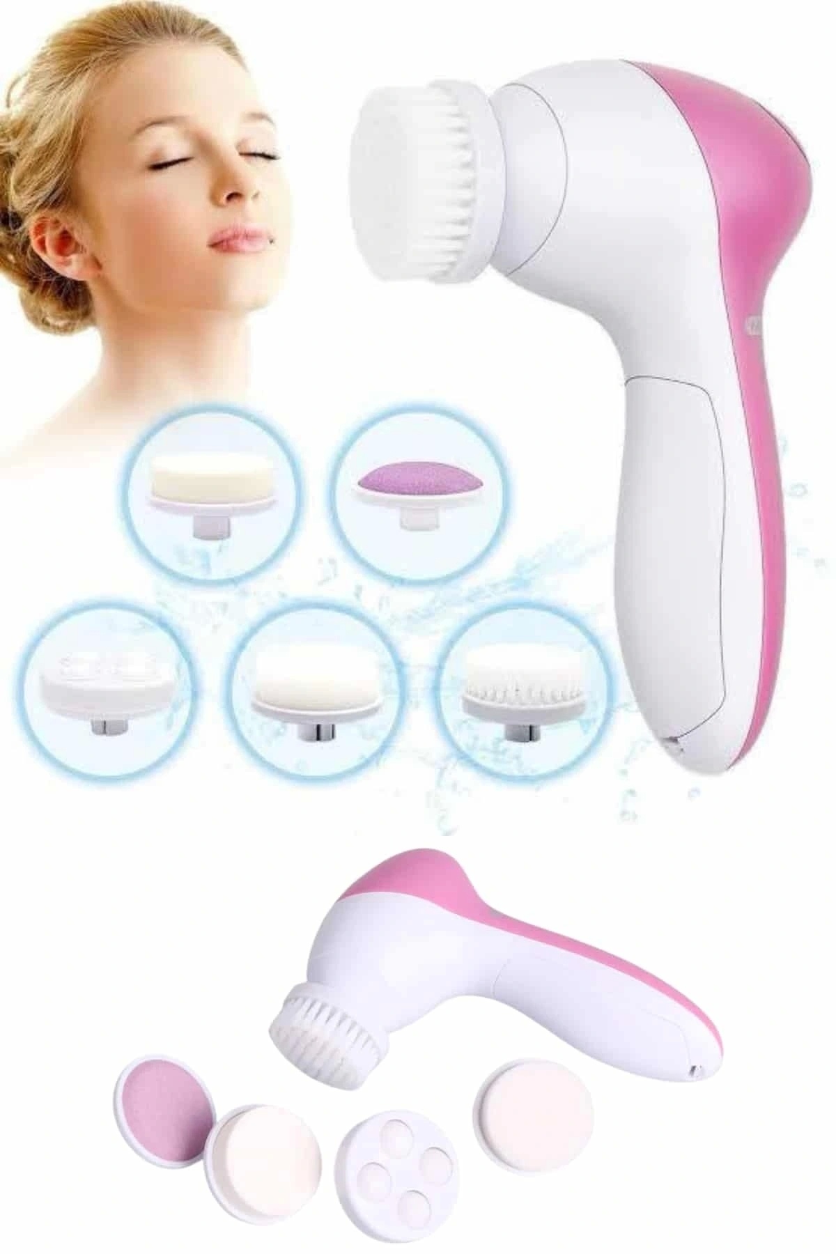 shopwave 5 Başlıklı Cilt Temizleme Cihazı Ultra Kaliteli Yumuşak Kırşıklık Karşıtı