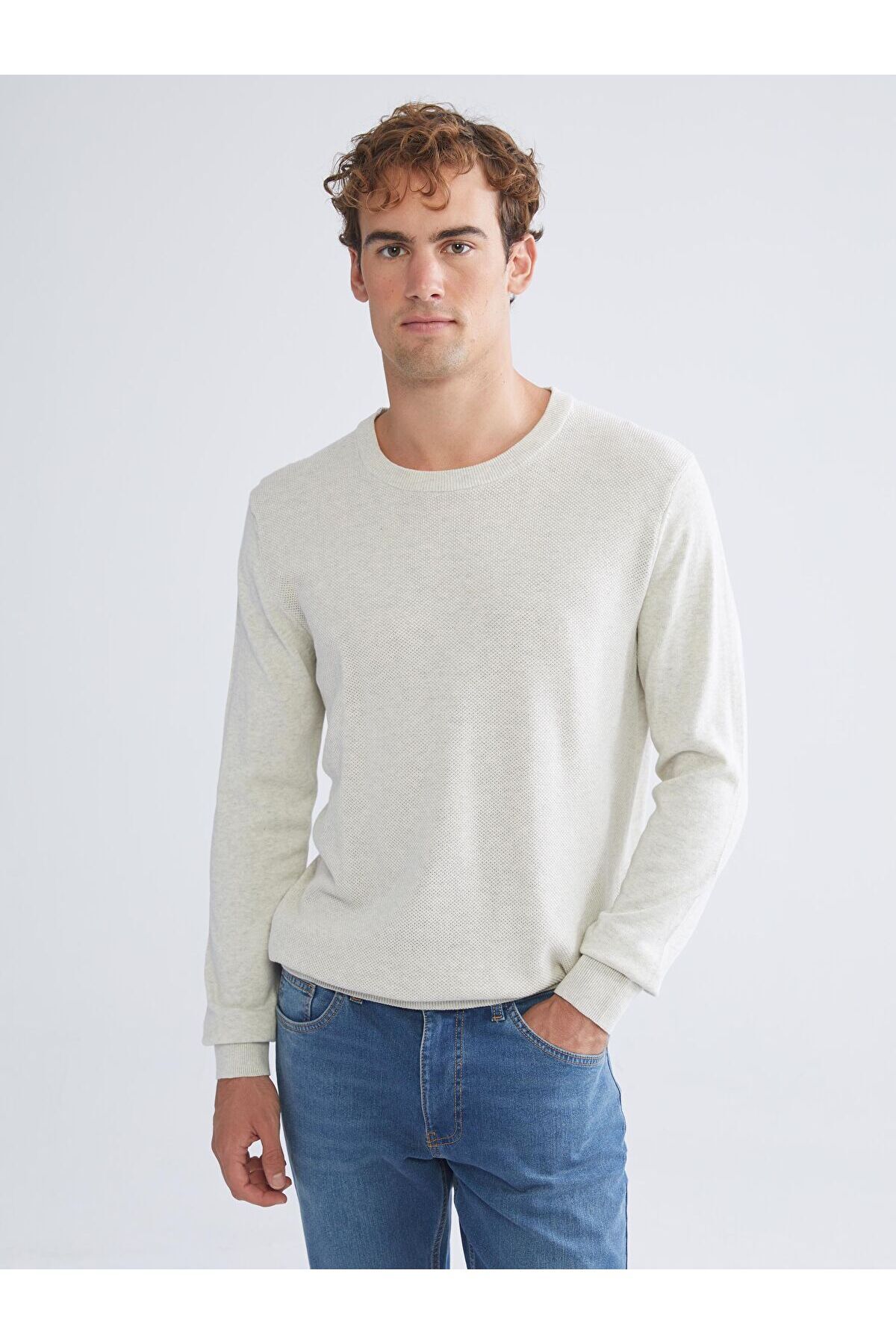 ال سی وایکیکی ژاکت بافتنی مردانه یقه گرد هیلفا برای فصل جدید