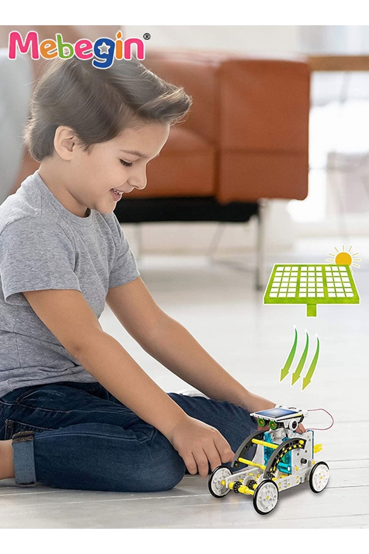 کیت آموزشی ساخت رباتهای خورشیدی ۱۳ در ۱ STEM، اسباببازی علمی، آزمایش آموزشی، رباتیک DIY، اسباببازی خورشیدی