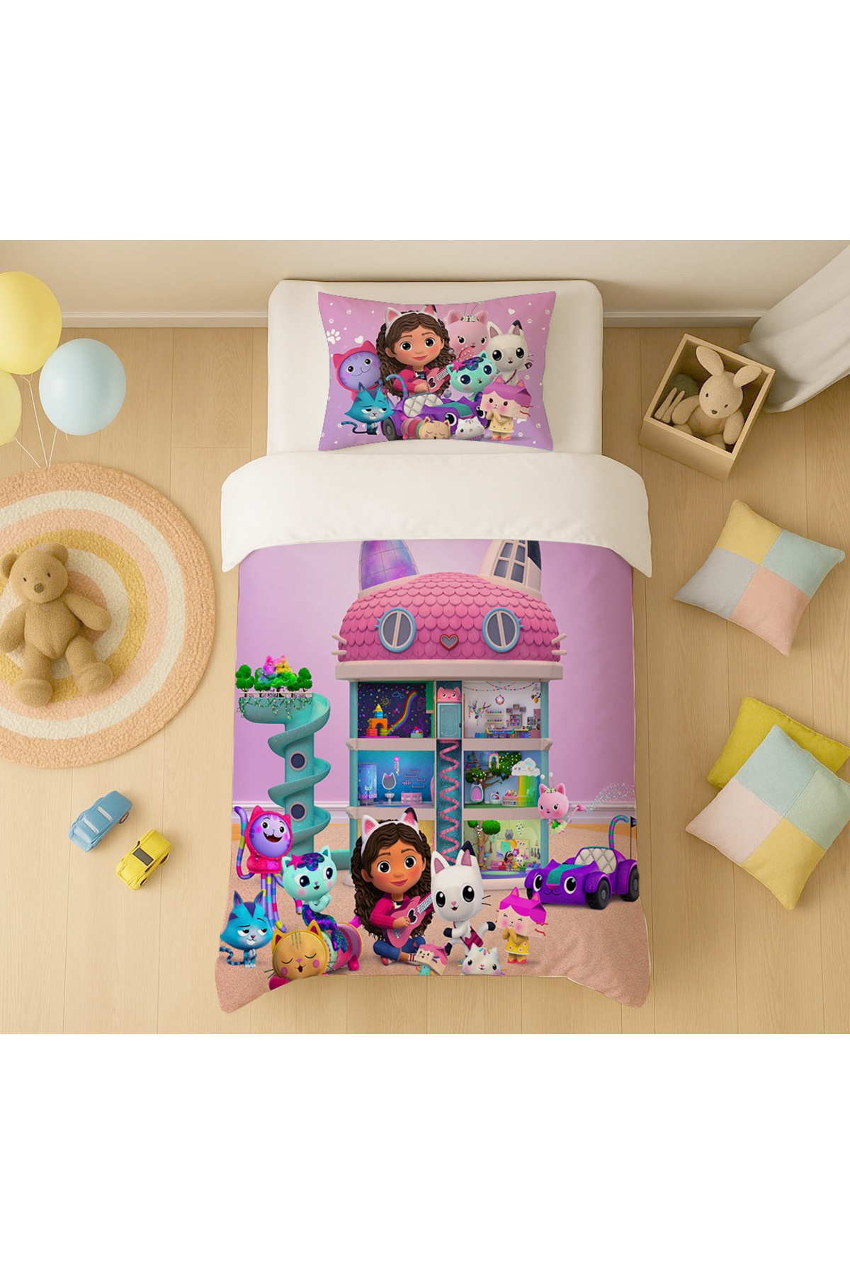 adenkahome Gabby Karakterli Tek Kişilik Nevresim Seti