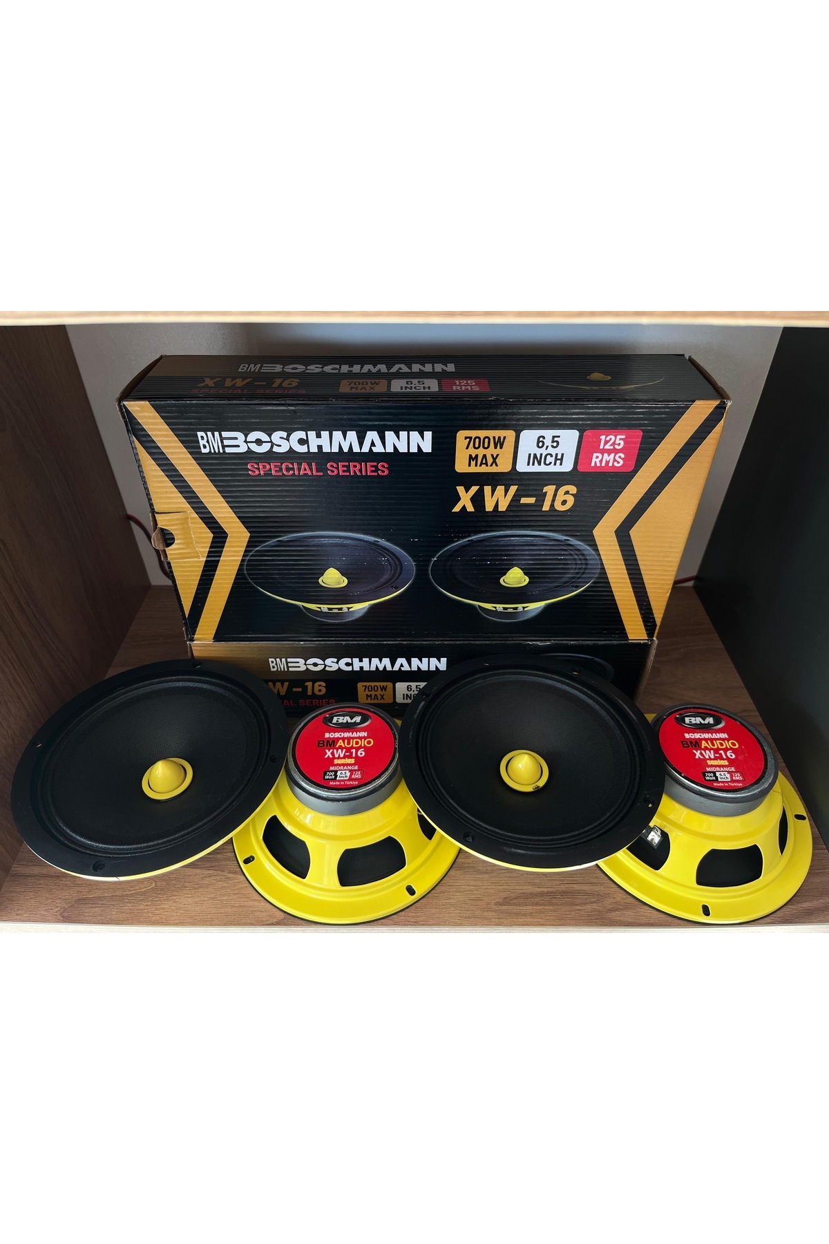 BOSHMAN 16 cm midrange oto hoparlör 700 wat 125 rms 2 takım 4 adet yüksek kalite special series