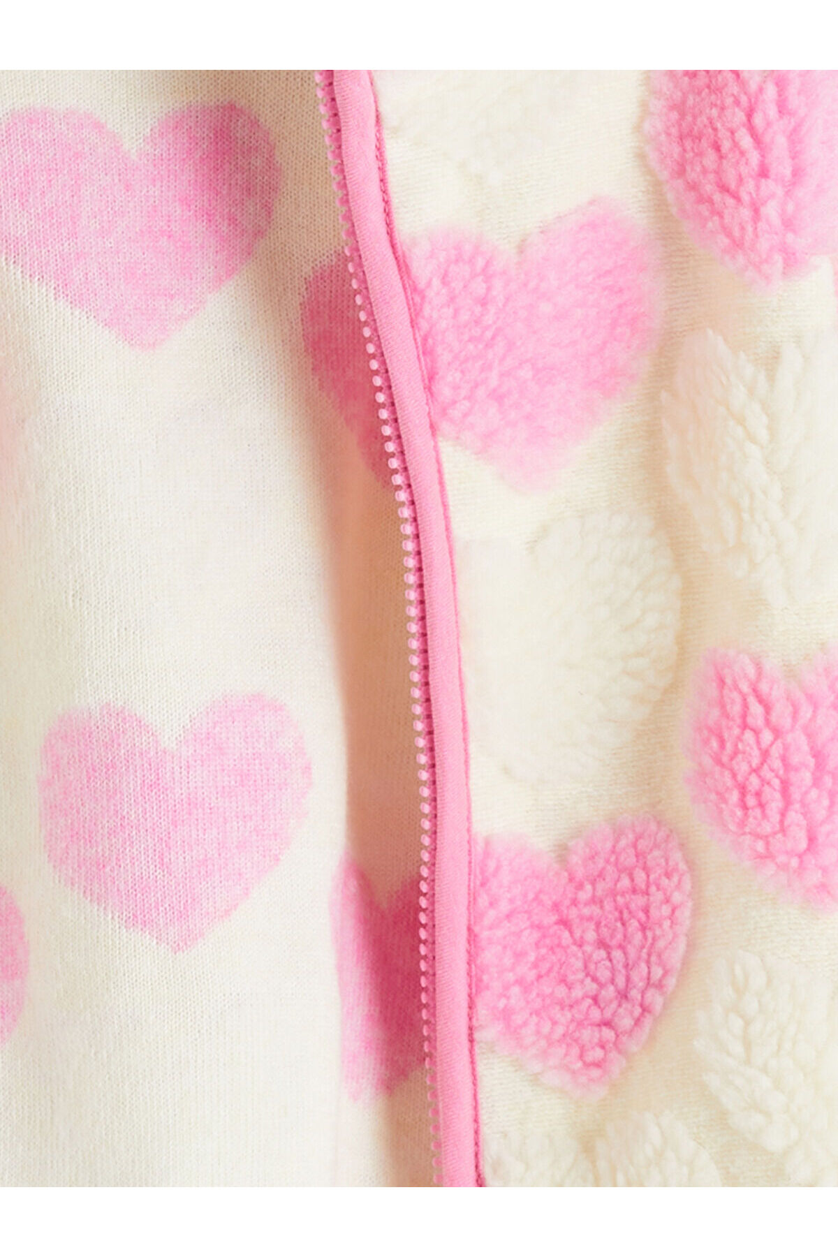 LC Waikiki Meral Collection Ekru Kalp Desenli Kız Bebek Hırka fotoğrafı 4 (önizleme)