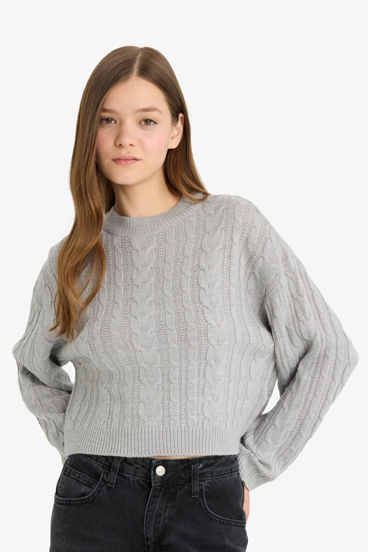 DeFacto Regular Fit Bisiklet Yaka Triko Kazak T4518AZ25WN