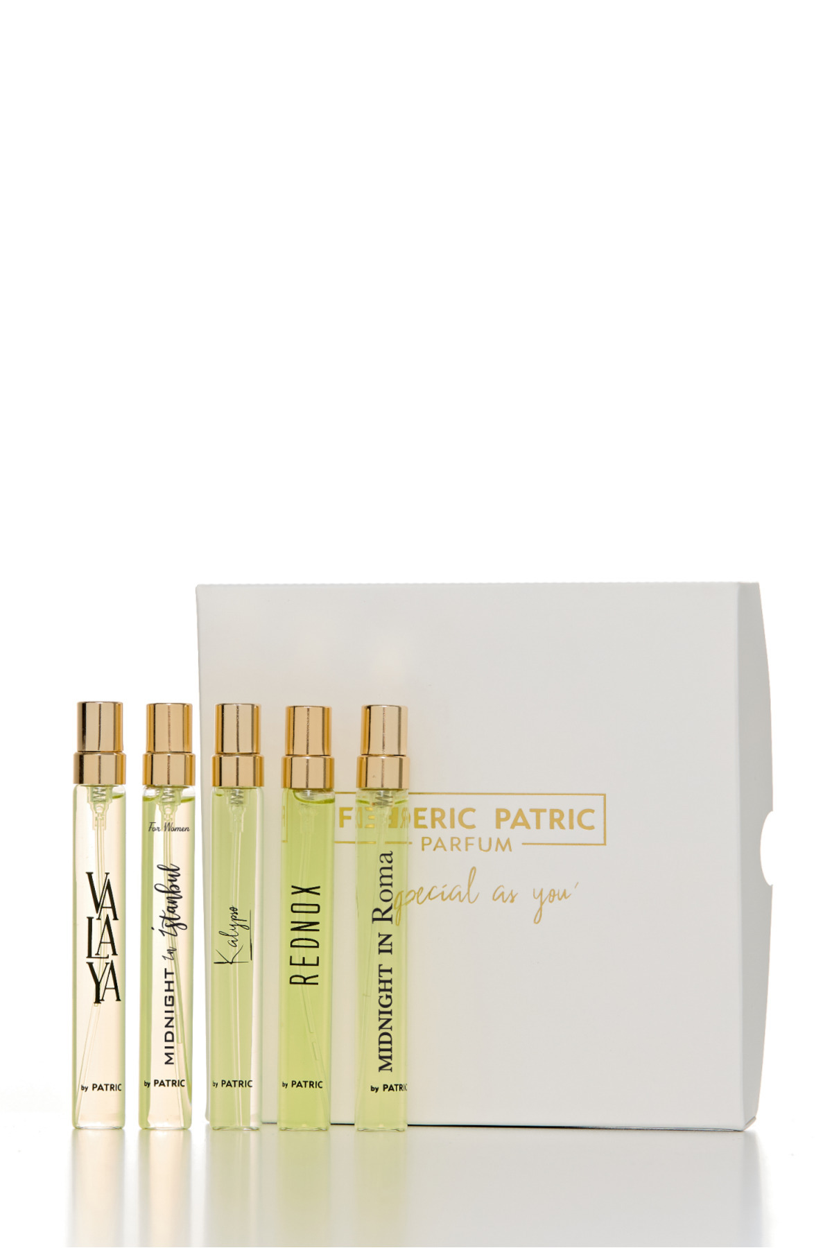 Frederic Patric 10 ML Beyaz Discovery Set (MidKadın-Kalypso-Roma-Valaya-Rednox)